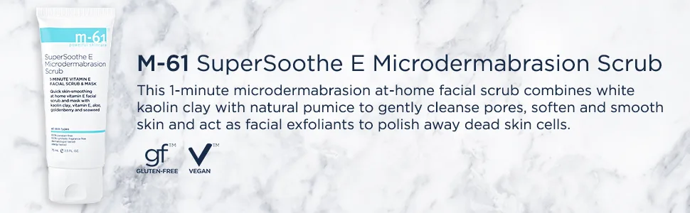 M-61 Perfect Microdermabrasion Facial Scrub- Skin-soothing scrub and mask with vitamin E  kaolin & aloe - product information 2