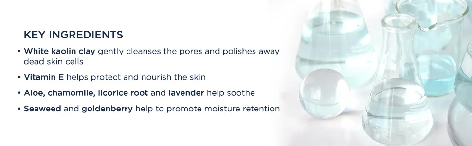 M-61 Perfect Microdermabrasion Facial Scrub- Skin-soothing scrub and mask with vitamin E  kaolin & aloe - product information 3