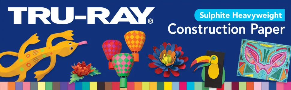 Tru-Ray  Heavyweight Construction Paper Pad  10 Assorted Colors  9 x 12  50 Sheets - Tru-Ray Construction Paper