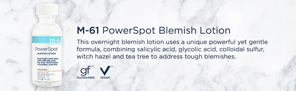 M-61 Powerspot Blemish Lotion- Overnight spot treatment with salicylic  tea tree & camphor - product information 2