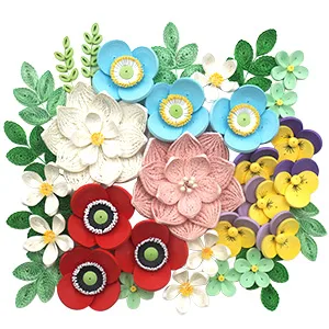 JUYA Single Color Quilling Strips Set 600 Strips 6 Colors 39cm Length/Strip Paper Width 5mm - Classic Flat Quilling