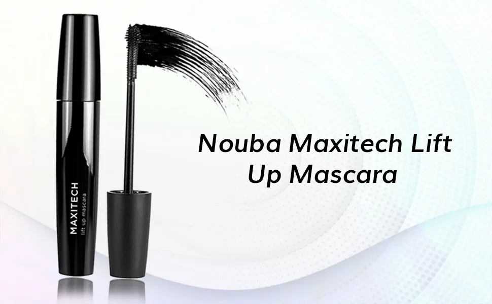 Nouba Maxitech Lift Up Mascara - Convex Shape Brush  Volumizing  Buildable  Lengthening  Defining  Multiplying  Curling Mascara  Eyelash Eye Makeup Long Lasting Creamy Mascara for Doe-Eyes Effect 18ml - Nouba