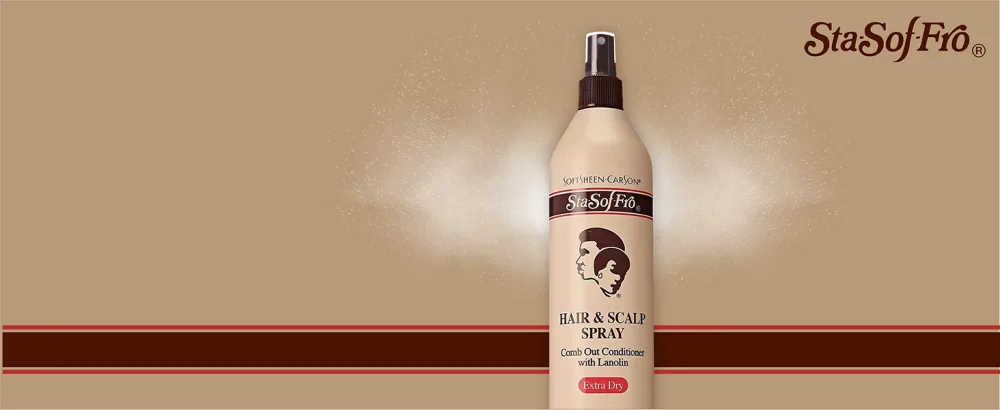 SoftSheen-Carson Sta-Sof-Fro  Extra Dry  5 oz - hair and scalp spray comb out conditioner with lanolin