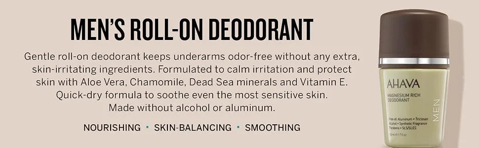 AHAVA 50 ml Roll-On Men s Mineral Deodorant  1.7 Fl Oz - product information 2