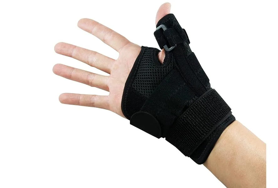 Thumb Brace  Finger Splints  Reversible  Single (1)  One Size  Black  Broken Thumbs  Wrist Stabilizer  Guard  Carpal Tunnel  Right & Left  For Osteoarthritis  Arthritis  Wrists  Pain and Support - product information 1