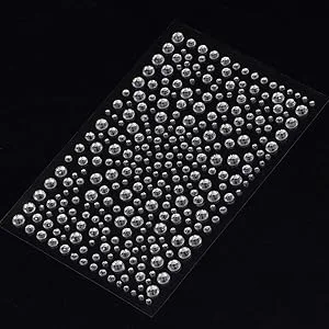 DECORA 325 Clear Rhinestone Stickers Gems and Self Adhesive Craft Bling - Assorted Size & Self-Adhesive