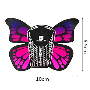 KADS 100pcs in 1 Roll Big Size Butterfly-shape Self Adhesive Gel Nail Extension Nail Forms for Acrylic Nails Tips - Size