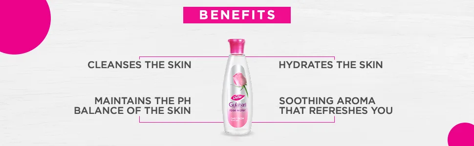 Dabur Gulabari Rose Water/Skin Toner  250ml - product information 3