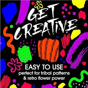 UV Glow Blacklight Neon Face & Body Paint - 0.34oz Set of 5 tubes - Fluorescent & Super Bright - UV Glow