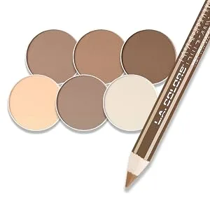 L.A. Colors I Heart Makeup Brow Palette  Medium to Dark  0.26 Ounce C30355 Medium to Deep 0.26 Ounce - Light to medium shade
