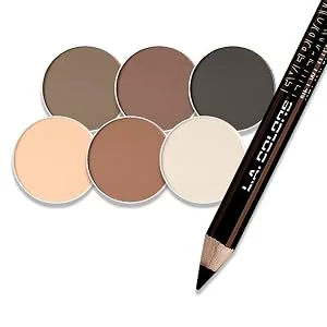 L.A. Colors I Heart Makeup Brow Palette  Medium to Dark  0.26 Ounce C30355 Medium to Deep 0.26 Ounce - medium to dark shade