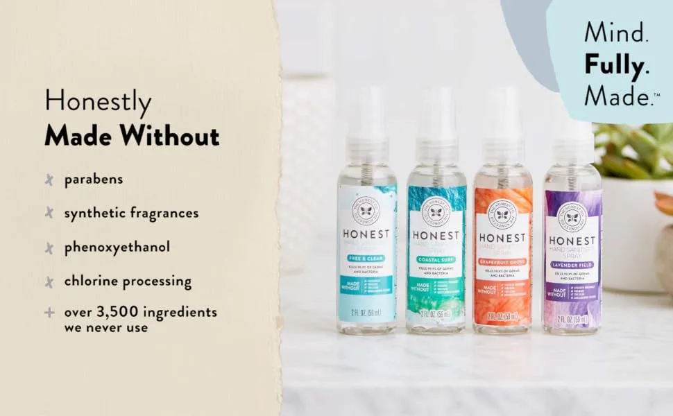The Honest Company SANI SPRAY-2OZ-GRAPEFRUIT - Sanitizing alcohol spray