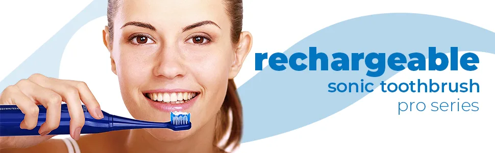 Pursonic S430 High Power Rechargeable Electric Sonic Toothbrush with 12 Brush Heads & Storage Charger  Blue - product information 2