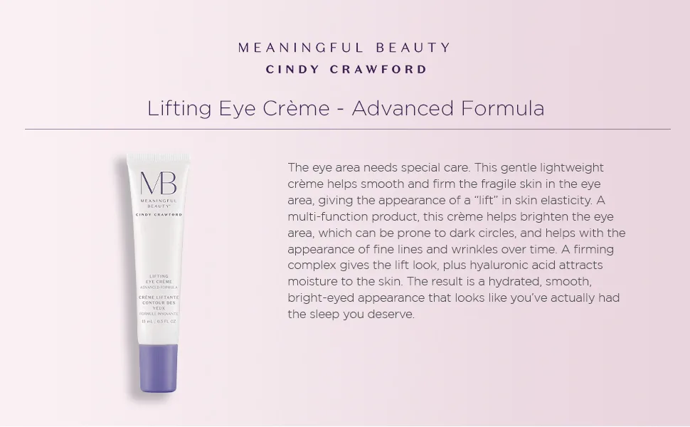 Meaningful Beauty Lifting Eye Cr me Advanced Formula for Under Eye Care  0.17 Fl Oz - Meaningful Beauty Lifting Eye Crème – Advanced Formula