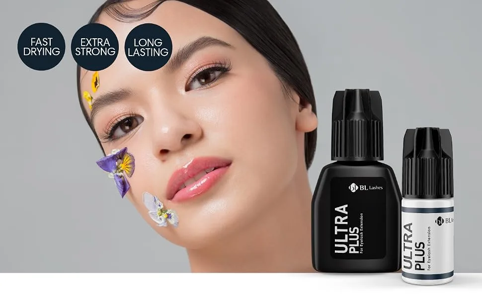 Ultra Plus BL Lashes Extra Strong Eyelash Extension Glue 5ml | Fast Drying| Great Retention | Long Lasting Professional s Choice for Eyelash Extension Supplies 5g - BL Blink Ultra plus eyelash extension glue