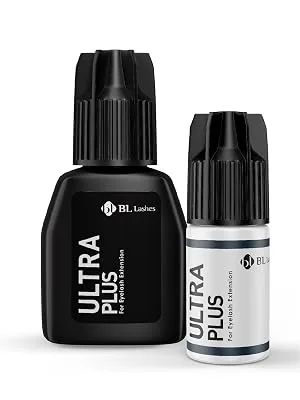 Ultra Plus BL Lashes Extra Strong Eyelash Extension Glue 5ml | Fast Drying| Great Retention | Long Lasting Professional s Choice for Eyelash Extension Supplies 5g - Iconic BL Blink ultra plus lash extension glue
