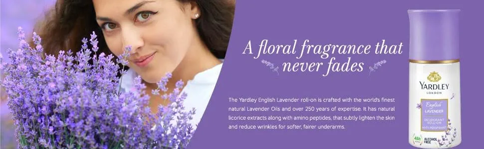 English Lavender Deodorant Roll-On By Yardley London 1.7 oz - product information 1