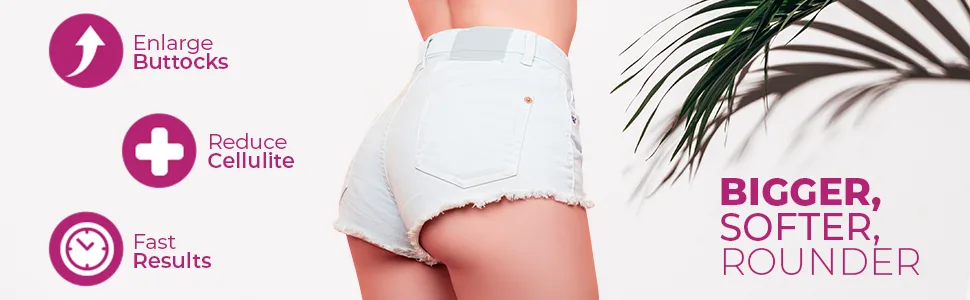 Booty Magic Butt Enhancement Cream - 6.8oz Butt Cream for Bigger Butt  Booty Cream Bigger Booty with Maca Root Extract  Pueraria Mirifica  Aloe Vera for Volume  Roundness  and Softness - Enlarge Buttocks, Reduce Cellulite, Fast Results