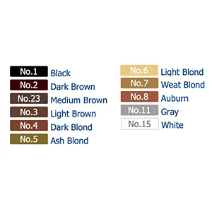 Super Million Hair 15g (No.2 Dark Brown) - color chart