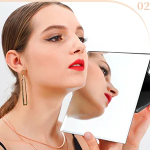 DUcare Portable Folding Vanity Makeup Mirror with Stand  Large Black - product information 28