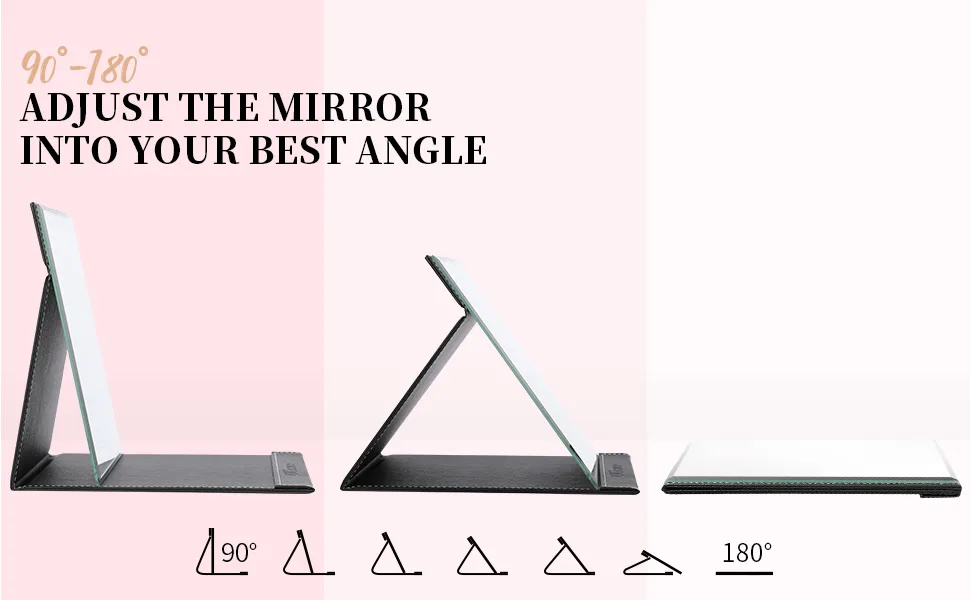 DUcare Portable Folding Vanity Makeup Mirror with Stand  Large Black - product information 30