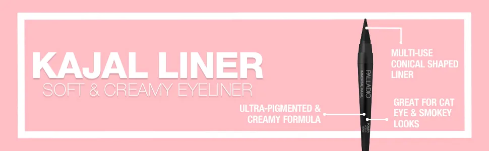 Palladio Immortal Kajals  Power - palladio eyeliner kajal liner soft creamy ultra pigmented multi use conical shape cat eye