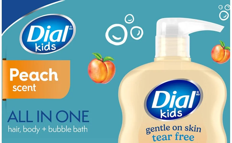 Dial Kids 3-in-1 Body+Hair+Bubble Bath Peach 32 fl oz (Pack of 2) - image