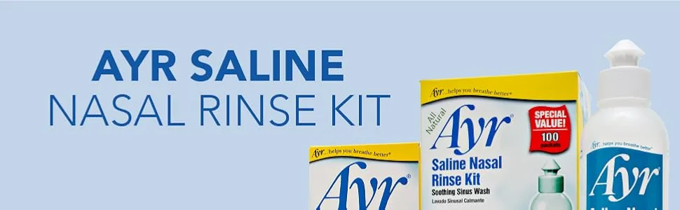 Ayr Saline Nasal Rinse Kit Refill Packets 100-Count Packets (Pack of 2) - product information 1