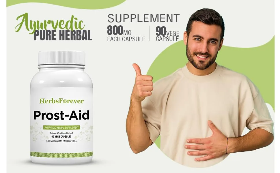 Herbsforever Prost-Aid Capsule Prostate Supplement Promotes Prostatic Health 90 Capsules - product information 1