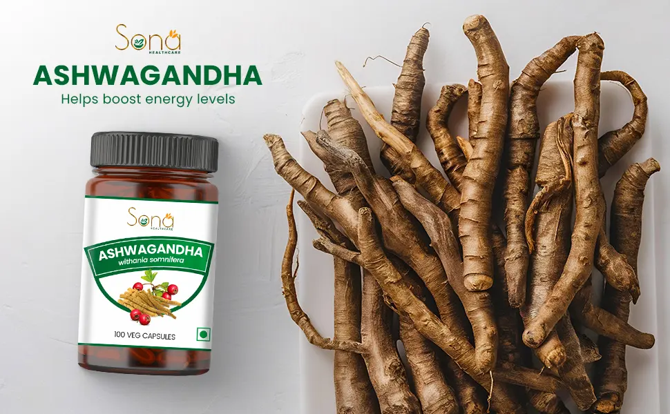 SONA Ashwagandha Capsule - 1000mg Veg Capsules 100 Count (Pack of 1) - Ashwagandha Capsule