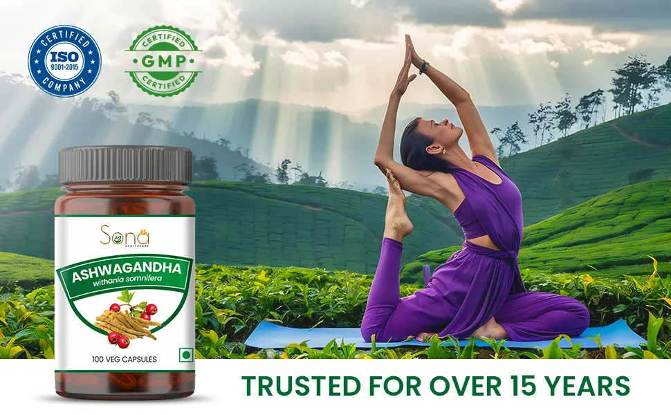 SONA Ashwagandha Capsule - 1000mg Veg Capsules 100 Count (Pack of 1) - Ashwagandha Capsule