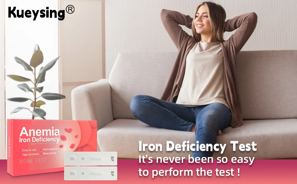 Iron Deficiency Testing kit for Children and Adults Rapid Home Testing 2 Test - Iron Deficiency Test kit