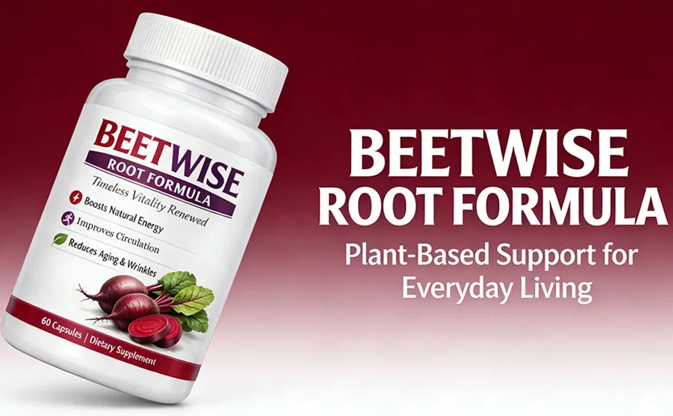 Beetwise Root Formula | Cold Pressed - Beetroot Supplement Organic Natural Blood Circulation & Energy Support Vegan-Friendly Non-GMO 60 Capsules (1) - Beetwise Root Formula