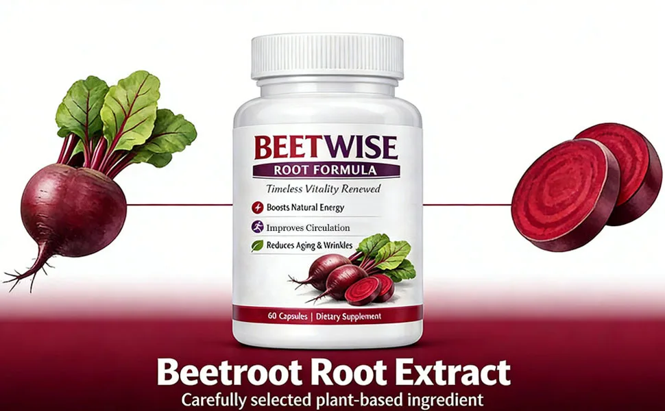 Tufonra Beetwise Root Formula | Cold Pressed - Beetroot Supplement Organic Vegan-Friendly Non-GMO 60 Capsules (2 Bottles) - Beetwise