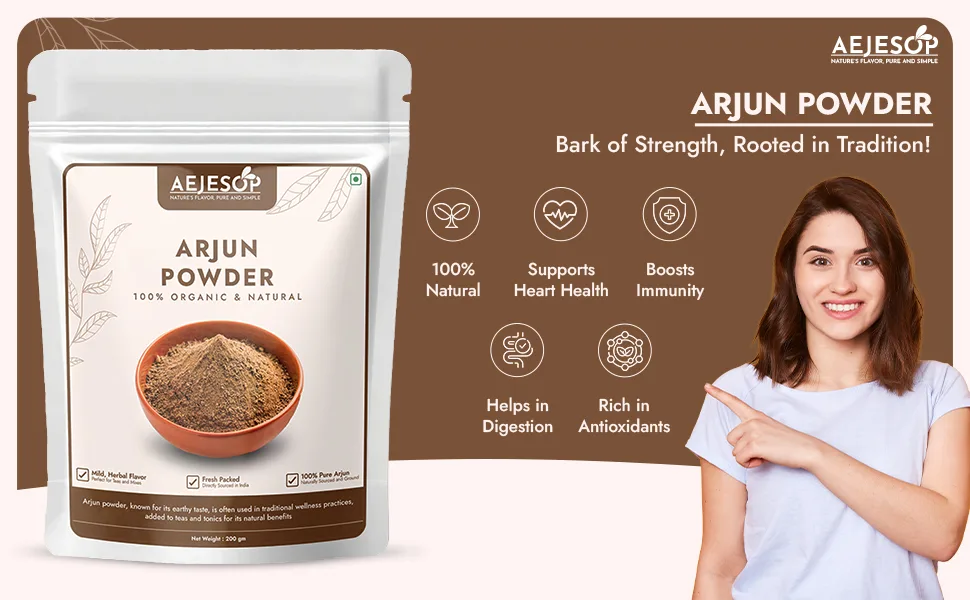 AEJESOP Arjuna Powder Arjun Bark Powder 7 oz (200g) - Arjun Powder