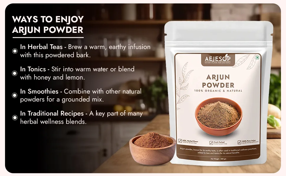 AEJESOP Arjuna Powder Arjun Bark Powder 7 oz (200g) - Arjun Powder