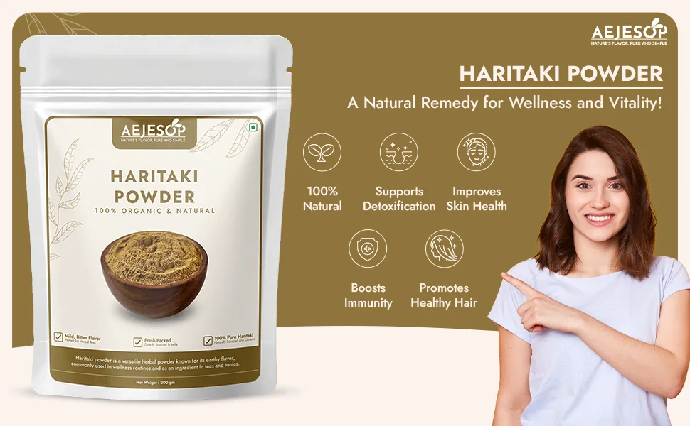 AEJESOP Haritaki Powder Harde Harad 7oz(200g) - Haritaki Powder