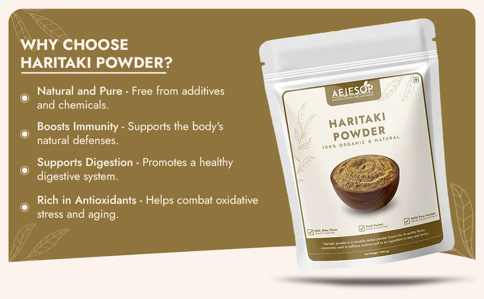 AEJESOP Haritaki Powder Harde Harad 7oz(200g) - Haritaki Powder