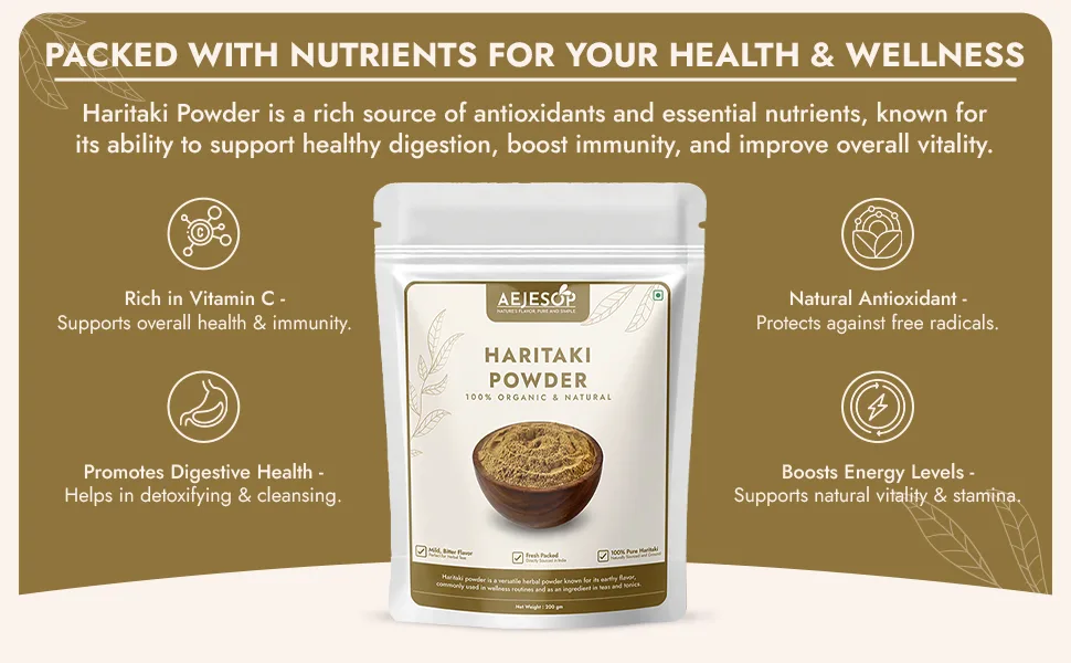 AEJESOP Haritaki Powder Harde Harad 7oz(200g) - Haritaki Powder