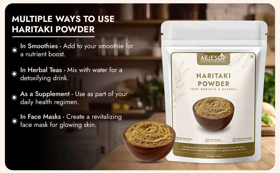 AEJESOP Haritaki Powder Harde Harad 7oz(200g) - Haritaki Powder
