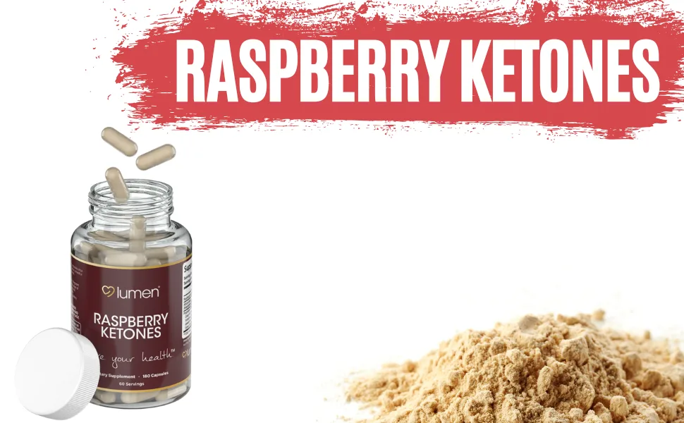 Lumen Naturals Raspberry Ketone for Women with Raspberry Ketone & African Mango 1800mg Per Serving 180 Capsules 60 Servings Non-GMO & Gluten-Free - raspberry ketones