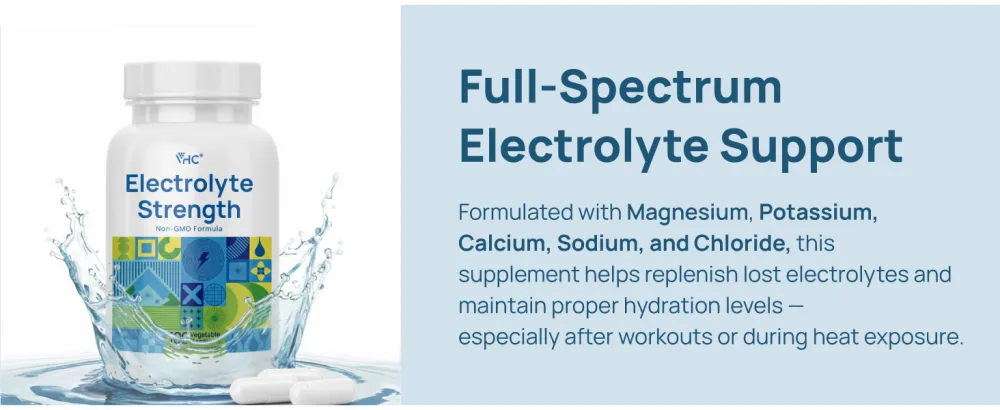 VHC Electrolyte Capsules Max Strength Salt Pills Supplement for Running Endurance Sports Nutrition Electrolytes Pills 1 - Electrolyte Support
