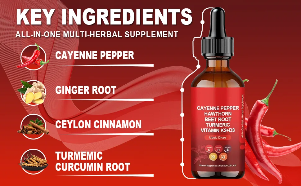 JRR Aeluro Cayenne Pepper Drops Cayenne Pepper Extract 60ml (1PC) - cayenne pepper drops