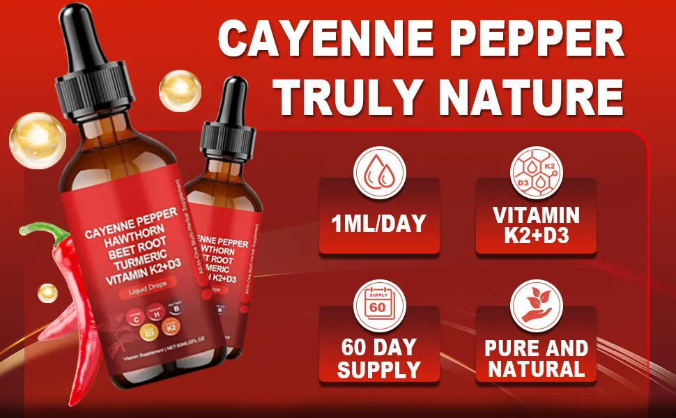 JRR Aeluro Cayenne Pepper Drops Cayenne Pepper Extract 60ml (1PC) - cayenne pepper drops