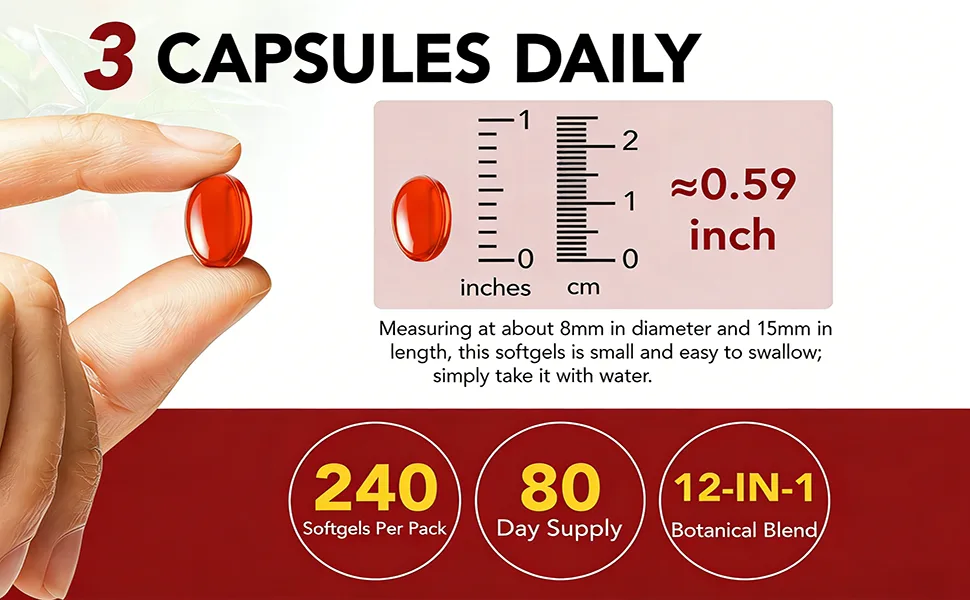 Valleylux Cayenne Pepper Softgels | 240 Count for 80 Days | with Grape Seed Hawthorn Beetroot & Vitamin D3+K2 | Supports Cardiovascular & Antioxidant Health - Cayenne Pepper Softgels