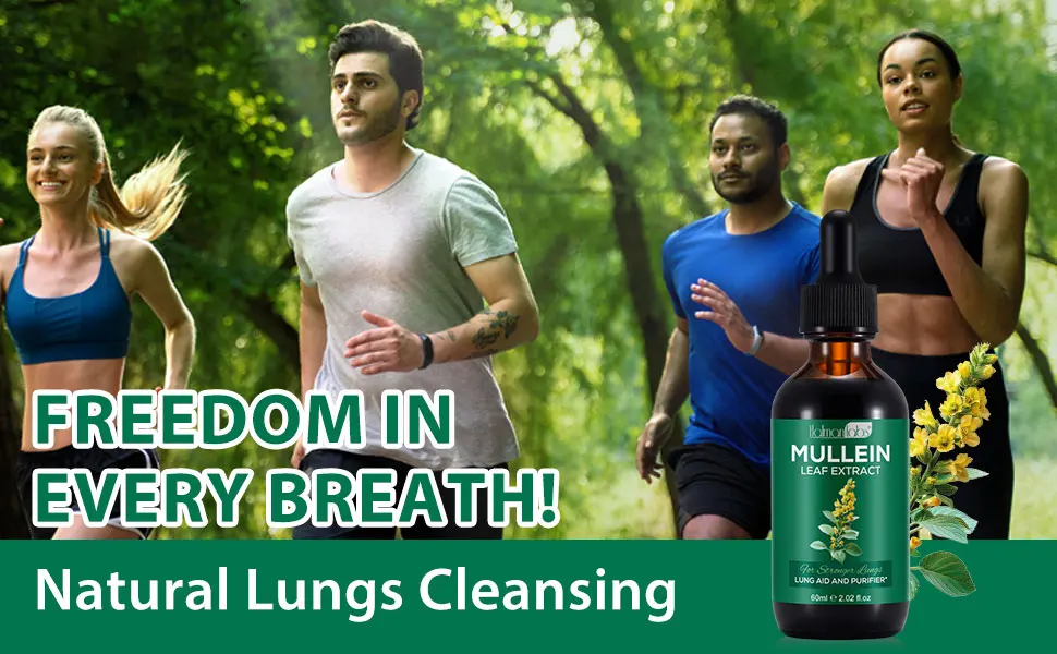APCKFLEE 2 Fl Oz Mullein Drops Mullein Leaf Extract for Lung Cleanse Mullein Leaf Liquid Extract | Healthy Breathing| Non GMO Vegan Premium Mullein Leaf Extract - 2 Fl Oz Mullein Drops