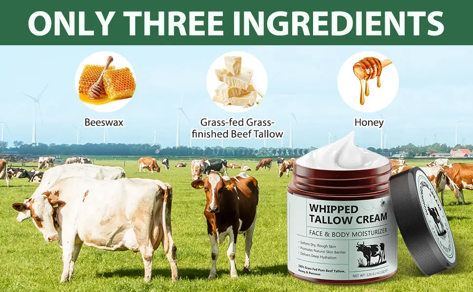 Yecuce Beef Tallow For Skin Beef Tallow 4.2 Oz Organic Beef Tallow for Face and Body Moisturizer Unscented - Beef Tallow Moisturizer