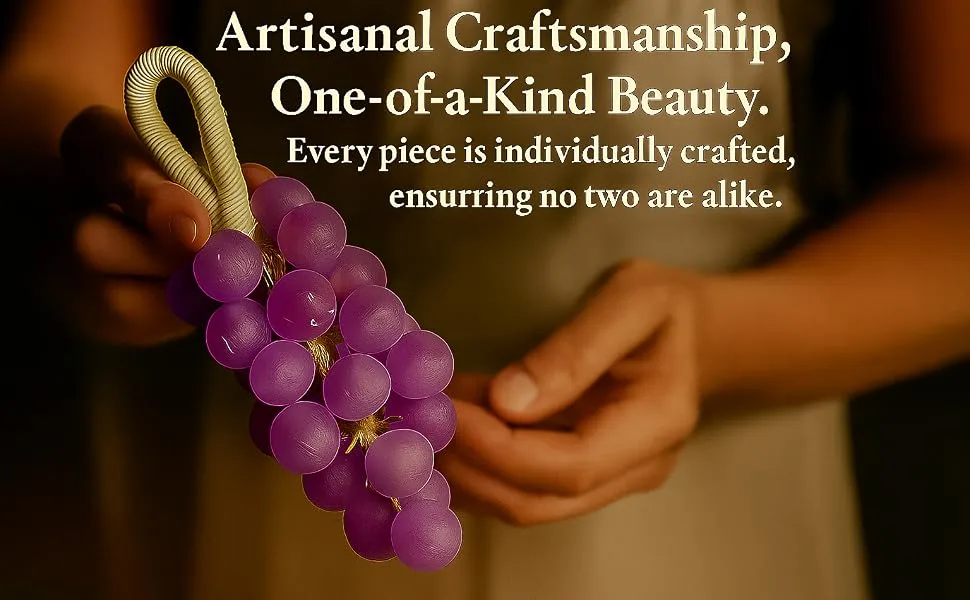 Grape Soap on a Rope Handmade Crystal Grape Gentle Cleansing Soap Decorative for Washing Hands and Bath Cold Process Method with Hook Christmas Gift for Men and Women (Green (jasmine scent)) - Grape Soap on a Rope