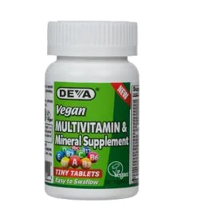DEVA Vegan Multivitamin for Women & Men with Iron Vitamin C E B Complex Vitamins Zinc 90 Tiny Tablets 90 Count (Pack of 1) - product information 1