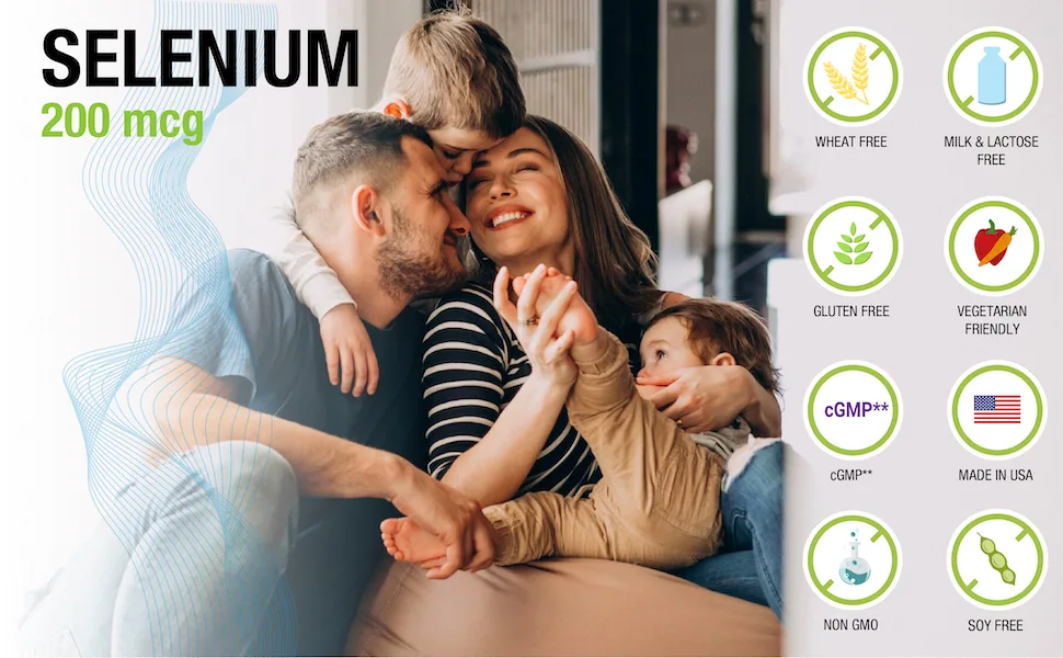 Puregen Labs Selenium 200 mcg Yeast Free Essential Mineral - 500 Vegetarian Tablets | Immune & Antioxidant Support | Non-GMO Gluten Free - Selenium 200 mcg